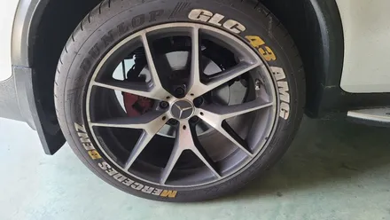 휠카본수전사 벤츠 GLC43 AMG 휠도색 블랙카본수전사 휠캡도색 시공과정! / 원주시 소초면