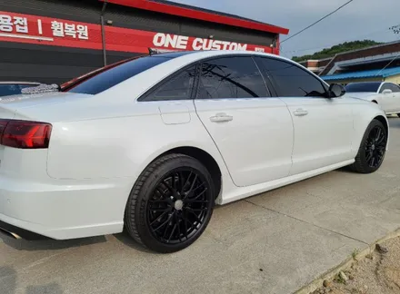 원주휠도색 아우디A6 블랙유광 휠도색 휠복원 결과 까지! / 원주시 소초면