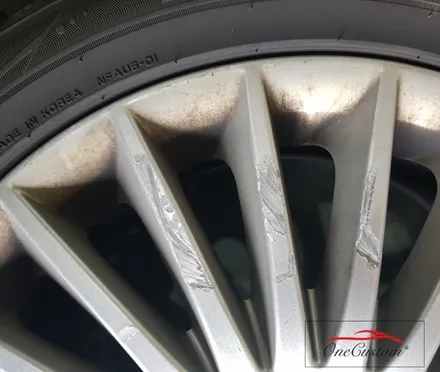 원주 휠도색 전문점 벤츠 E200 순정실버 휠복원 / 원주시 소초면