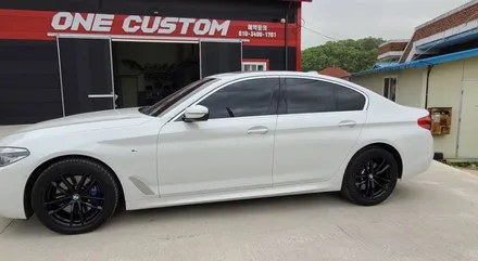 휠스크래치 제거 BMW 530i 블랙유광 휠도색 시공 과정! / 원주시 소초면