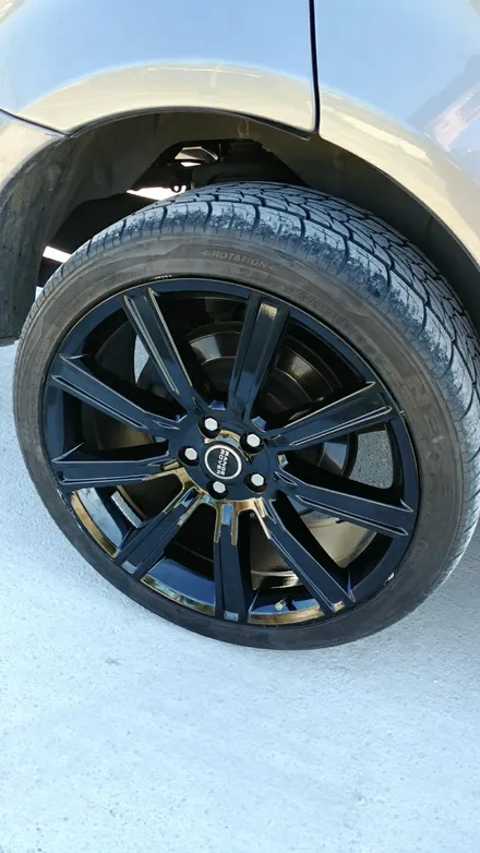 [원주휠복원] 랜드로버 스포츠 22인치휠 블랙하이그로시 작업 / 원주시 소초면