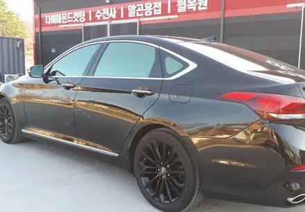 충주휠복원 제네시스 G80 블랙유광 휠도색 시공작업 결과 소개! / 원주시 소초면