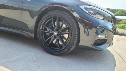 춘천튜닝샵 bmw 330i 블랙무광 휠도색 휠복원 휠수리 시공과정! / 원주시 소초면