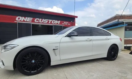 자동차 휠 복원 가격 BMW 420D 블랙유광 휠도색 휠수리 과정 소개! / 원주시 소초면