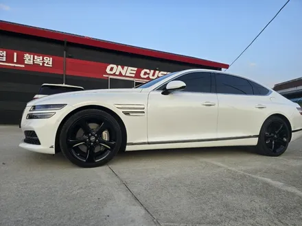 원주휠도색 제네시스 G80 신형 20인치 블랙유광 휠도색 사진! / 원주시 소초면