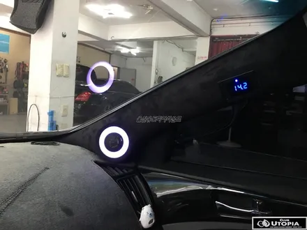 울산카오디오 면발광 LED 고음 스피커 래진 작업