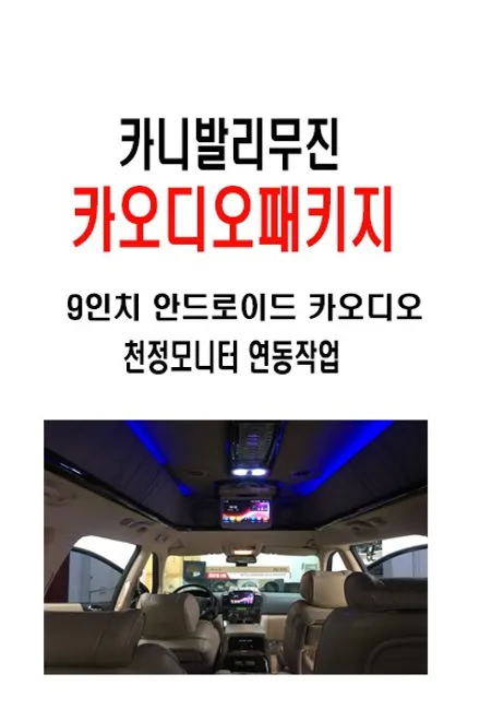 울산카니발안드로이드작업 / 서창에서 방문한 카니발 리무진 9인치 안드로이드 작업 + 천정 모니터 연동