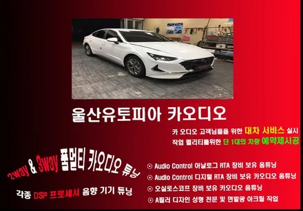 울산카오디오 DSP 앰프 작업 / 소나타 DN8  AVI SQ 4050 DSP앰프