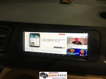 올뉴카니발 XM 천정모니터 17인치 + 12.3인치 보조모니터 + 실내무드등 풀셋트 장착