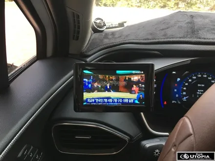 울산싼타페 TM 카오디오작업 /  스웨덴 & USA 카오디오 조합 ,     천정 모니터 작업 & 카올방음