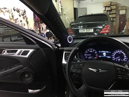 울산카오디오 면발광LED작업 / 제네시스 G80 A필러 면발광 LED + AVI SQ 4050 DSP 앰프 장착