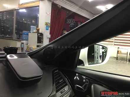 울산카오디오작업 /  그랜져 HG CDT 와이드레인지 HD 02WX A필러 사운드 향상 디자인 작업