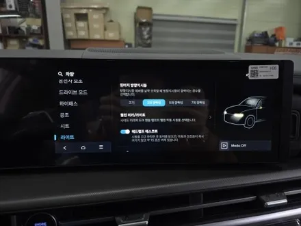 싼타페 MX5 순정엠비언트 옵션이 없는 차량에 순정활성화엠비언트 비노출가공시공 전문점 카뷰티 / 대구 달서