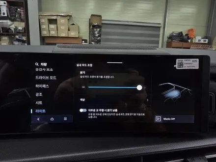 싼타페 MX5 순정엠비언트 옵션이 없는 차량에 순정활성화엠비언트 비노출가공시공 전문점 카뷰티 / 대구 달서