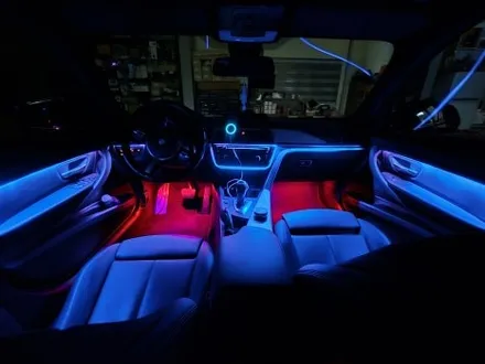 BMW F30 3시리즈 엠비언트 라이트 튜닝 후기 ㅣ 3시리즈 실내 분위기 확 바꾸는 방법 / 대구 달서