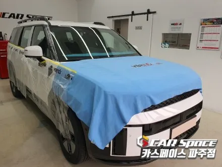 파주 운정 싼타페 MX5 신차패키지 검수중 하자발견으로 수정 후 썬팅 블랙박스 PPF 유리막코팅 튜닝 / 파주시 와동동