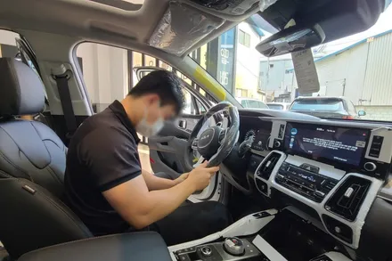 파주 카스페이스에서 쏘렌토 신차 검수를 위해 입고 후 컨디션을 살펴보았습니다 / 파주시 와동동