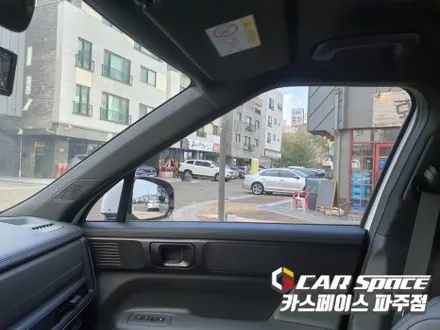 파주 운정 싼타페 MX5 신차패키지 검수중 하자발견으로 수정 후 썬팅 블랙박스 PPF 유리막코팅 튜닝 / 파주시 와동동