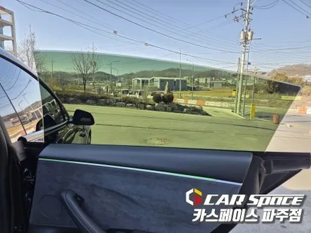 일산 테슬라 모델3 신차패키지 - 디테일검수, 루마버텍스 900 썬팅, PPF, 파인뷰 블랙박스, 요크핸들, 가죽시트 유리막코팅 / 파주시 와동동