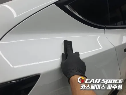 파주 테슬라 모델 Y 기존 블랙박스 이전설치와 오렌지박스 추가한 신차패키지 튜닝 시공 (김포 양주 의정부 동두천) / 파주시 와동동