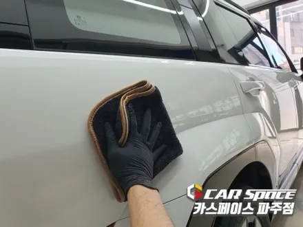 파주 운정 싼타페 MX5 신차패키지 검수중 하자발견으로 수정 후 썬팅 블랙박스 PPF 유리막코팅 튜닝 / 파주시 와동동