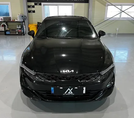 KIA K5 DL3 부분랩핑 (창틀 크롬 죽이기, 도어 캐치) AX 필름 고광도 유광 블랙 (PET) / 시흥시 월곶동