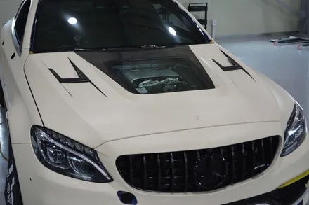 [나이퍼스] 벤츠 c63amg 전체랩핑(사틴데저트옐로우) 시흥랩핑/인천랩핑/안산랩핑/서울랩핑/수원랩핑/광명랩핑/화성랩핑 / 시흥시 월곶동