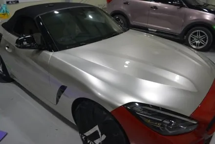 [나이퍼스] bmw z4컨버터블 고광도 샴페인골드 전체랩핑시공 AX필름 / 시흥시 월곶동