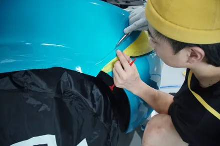[나이퍼스] 시흥랩핑 재규어 XJ AX WRAP 마이애미 블루 (PET) / 시흥시 월곶동