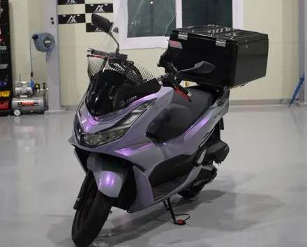 [나이퍼스] 혼다 PCX 125 전체랩핑 (판타스틱 그레이 퍼플)시공 시흥랩핑 / 시흥시 월곶동
