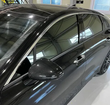 KIA K5 DL3 부분랩핑 (창틀 크롬 죽이기, 도어 캐치) AX 필름 고광도 유광 블랙 (PET) / 시흥시 월곶동