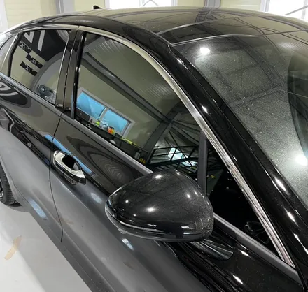 KIA K5 DL3 부분랩핑 (창틀 크롬 죽이기, 도어 캐치) AX 필름 고광도 유광 블랙 (PET) / 시흥시 월곶동