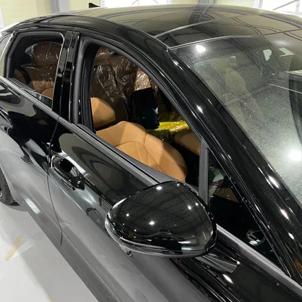 KIA K5 DL3 부분랩핑 (창틀 크롬 죽이기, 도어 캐치) AX 필름 고광도 유광 블랙 (PET) / 시흥시 월곶동