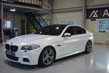 [나이퍼스] bmw 528i AX 필름 펄 화이트골드 전체랩핑 시공 / 시흥시 월곶동