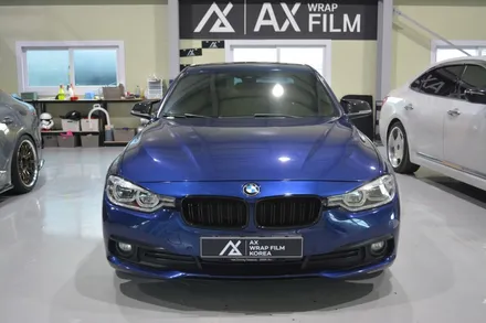 bmw 320d  본넷랩핑,사이드미러랩핑,스포일러 포지드카본랩핑 시공 / 시흥시 월곶동