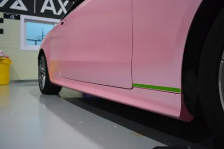 [나이퍼스] 벤츠e클래스랩핑 ax필름 펄메탈릭사쿠라핑크 랩핑 사례 / 시흥시 월곶동