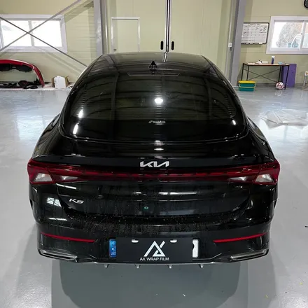 KIA K5 DL3 부분랩핑 (창틀 크롬 죽이기, 도어 캐치) AX 필름 고광도 유광 블랙 (PET) / 시흥시 월곶동