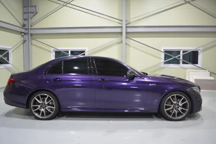 [나이퍼스] 벤츠 e43 amg 고광도 베니셔퍼플 ax필름 전체랩핑시공 +크롬죽이기 / 시흥시 월곶동