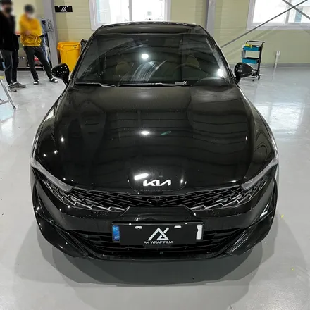 KIA K5 DL3 부분랩핑 (창틀 크롬 죽이기, 도어 캐치) AX 필름 고광도 유광 블랙 (PET) / 시흥시 월곶동