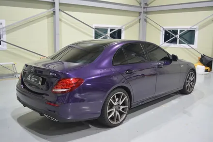 [나이퍼스] 벤츠 e43 amg 고광도 베니셔퍼플 ax필름 전체랩핑시공 +크롬죽이기 / 시흥시 월곶동