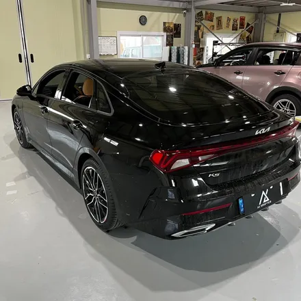 KIA K5 DL3 부분랩핑 (창틀 크롬 죽이기, 도어 캐치) AX 필름 고광도 유광 블랙 (PET) / 시흥시 월곶동