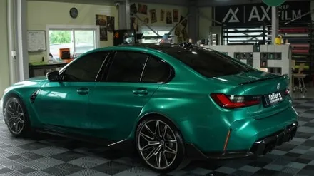 [나이퍼스] BMW M3 전체랩핑 (AX Film Isle of ManGreen) / 시흥시 월곶동