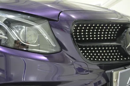 [나이퍼스] 벤츠 e43 amg 고광도 베니셔퍼플 ax필름 전체랩핑시공 +크롬죽이기 / 시흥시 월곶동