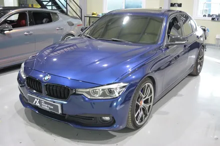 bmw 320d  본넷랩핑,사이드미러랩핑,스포일러 포지드카본랩핑 시공 / 시흥시 월곶동