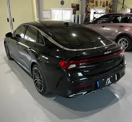 KIA K5 DL3 부분랩핑 (창틀 크롬 죽이기, 도어 캐치) AX 필름 고광도 유광 블랙 (PET) / 시흥시 월곶동