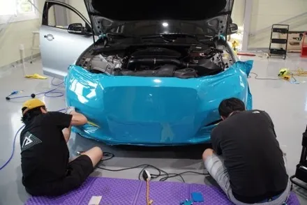 [나이퍼스] 시흥랩핑 재규어 XJ AX WRAP 마이애미 블루 (PET) / 시흥시 월곶동