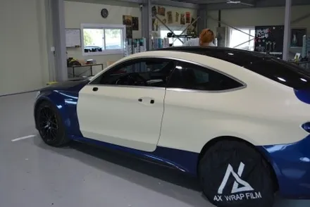 [나이퍼스] 벤츠 c63amg 전체랩핑(사틴데저트옐로우) 시흥랩핑/인천랩핑/안산랩핑/서울랩핑/수원랩핑/광명랩핑/화성랩핑 / 시흥시 월곶동