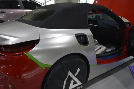[나이퍼스] bmw z4컨버터블 고광도 샴페인골드 전체랩핑시공 AX필름 / 시흥시 월곶동