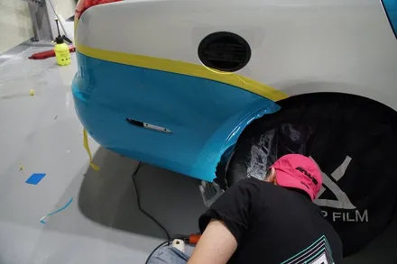[나이퍼스] 시흥랩핑 재규어 XJ AX WRAP 마이애미 블루 (PET) / 시흥시 월곶동