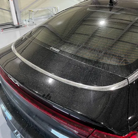 KIA K5 DL3 부분랩핑 (창틀 크롬 죽이기, 도어 캐치) AX 필름 고광도 유광 블랙 (PET) / 시흥시 월곶동